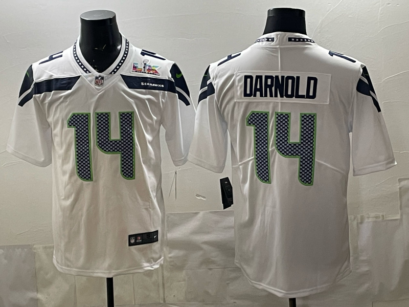 Men 2026 Seattle Seahawks #14 Darnold White Nike Limited NFL Jersey 001->seattle seahawks->NFL Jersey